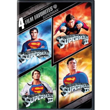 4 Film Favorites: Superman - Superman: The Movie / Superman II / Superman III / Superman IV: The Quest For Peace (Walmart Exclusive) (With INSTAWATCH) )