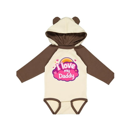 Inktastic I Love My Daddy Girls Gift Baby Girl Long Sleeve Bodysuit