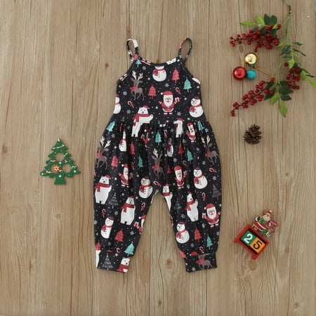 NIUREDLTD Toddler Girls Christmas Sleeveless Cartoon Prints Romper Jumpsuit With Pocket Clothes
NIUREDLTD Toddler Girls Christmas Sleeveless Cartoon Prints Romper Jumpsuit With Pocket Clothes