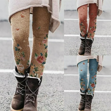 Taluosi Leggings Floral Print Long Skinny Pants Women Floral Print Elastic Waistband Trousers for Autumn
Taluosi Leggings Floral Print Long Skinny Pants Women Floral Print Elastic Waistband Trousers for Autumn