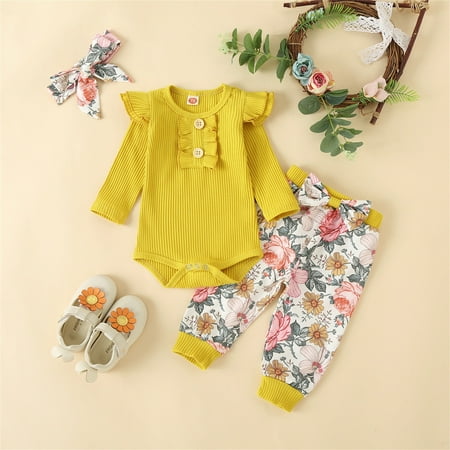 NIUREDLTD Baby Girls Cotton Floral Autumn Long Sleeve Pants Romper Bodysuit Headbands Set Clothes
NIUREDLTD Baby Girls Cotton Floral Autumn Long Sleeve Pants Romper Bodysuit Headbands Set Clothes