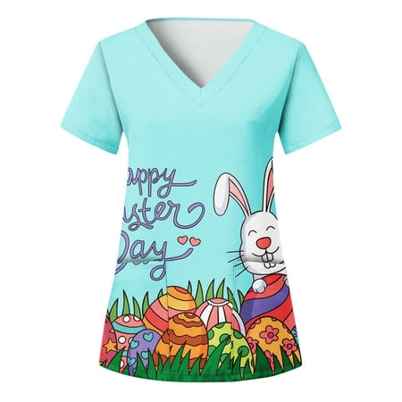 XHJUN Scrub Tops Women Stretchy Plus Size Business Short Sleeve Tshirts Teen Girls Easter with Designs Pocket Blue XXXL
XHJUN Scrub Tops Women Stretchy Plus Size Business Short Sleeve Tshirts Teen Girls Easter with Designs Pocket Blue XXXL