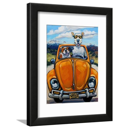 Got Skills Will Travel Funny Humor Dog Animal Art Framed Print Wall Art By Connie R. Townsend