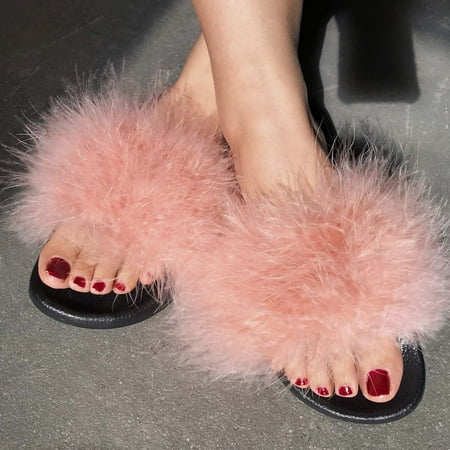 FITORON Womens Fuzzy Slippers- Summer Fashion One-word Plush Slippers Solid Flat Shoes Pink 37
FITORON Womens Fuzzy Slippers- Summer Fashion One-word Plush Slippers Solid Flat Shoes Pink 37