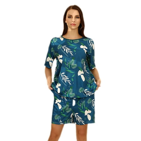 Women Suit Comfortable Pajamas Set Printed O-Neck Pajamas For Women Short Sleeve Sleepwear XXL
Women Suit Comfortable Pajamas Set Printed O-Neck Pajamas For Women Short Sleeve Sleepwear XXL