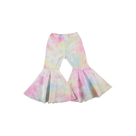 Canrulo Toddler Baby Girls Flare Pants Tie Dye Bottom Pants Ripped Jeans Ruffle Leggings Stretchy Flare Pants Multi-Color 1-2 Years
Canrulo Toddler Baby Girls Flare Pants Tie Dye Bottom Pants Ripped Jeans Ruffle Leggings Stretchy Flare Pants Multi-Color 1-2 Years