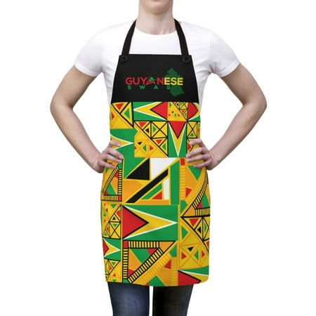 Guyanese Swag Tribal Print Guyana Map Apron