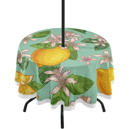 Hidove Yellow Lemons Outdoor Round Tablecloth Waterproof Stain-Resistant Non-Slip Circular Tablecloth 60 Inch with Umbrella Hole and Zipper for Tabletop Backyard Party BBQ Decor
Hidove Yellow Lemons Outdoor Round Tablecloth Waterproof Stain-Resistant Non-Slip Circular Tablecloth 60 Inch with Umbrella Hole and Zipper for Tabletop Backyard Party BBQ Decor