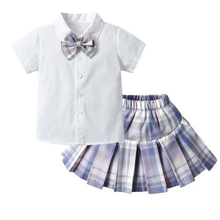 Kids Uniform Tops Shirt Plaid Pleat Skirts Set Outfits Skirt Set Bowk-not Shirt Long Sleeve Tops Plaid Skirt Outfit School Uniform Sport Tennis Dress
Kids Uniform Tops Shirt Plaid Pleat Skirts Set Outfits Skirt Set Bowk-not Shirt Long Sleeve Tops Plaid Skirt Outfit School Uniform Sport Tennis Dress