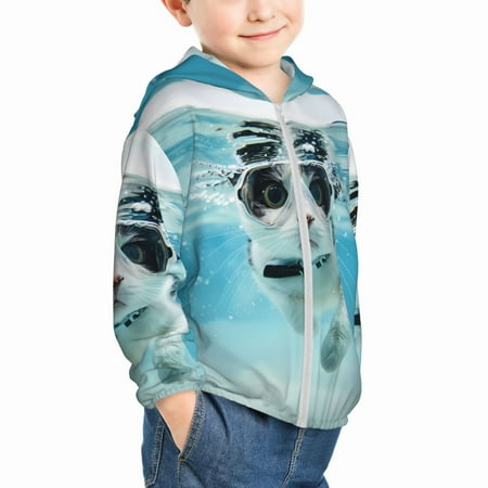 Uemuo Swimming Cat Goggles Pattern Rash Guard for Boys Girls Long Sleeve Swim Shirts UPF 50+ UV Sun Protection Hooded Fishing Shirt with Pocket for Kid-2 Years
Uemuo Swimming Cat Goggles Pattern Rash Guard for Boys Girls Long Sleeve Swim Shirts UPF 50+ UV Sun Protection Hooded Fishing Shirt with Pocket for Kid-2 Years