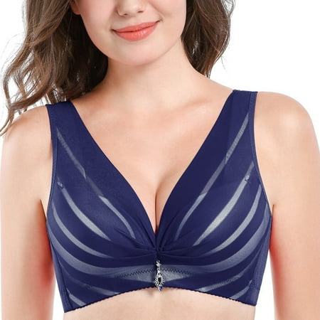 LEEy-World Lingerie for Women Plus Size Women s Front Closure Bra Underwire Unlined T-Back Plus Size Lacy Unpadded Full Coverage Racerback Bras Blue 34
LEEy-World Lingerie for Women Plus Size Women s Front Closure Bra Underwire Unlined T-Back Plus Size Lacy Unpadded Full Coverage Racerback Bras Blue 34