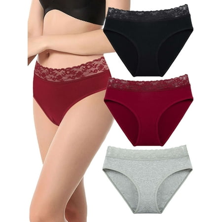 BadPiggies Women s Underwear Cotton Panties Sexy Lace Hipster High Waist Stretch Soft Briefs 3-Pack
BadPiggies Women s Underwear Cotton Panties Sexy Lace Hipster High Waist Stretch Soft Briefs 3-Pack