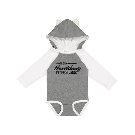 Inktastic From Harrisburg Pennsylvania in Black Distressed Text Gift Baby Boy or Baby Girl Long Sleeve Bodysuit
Inktastic From Harrisburg Pennsylvania in Black Distressed Text Gift Baby Boy or Baby Girl Long Sleeve Bodysuit