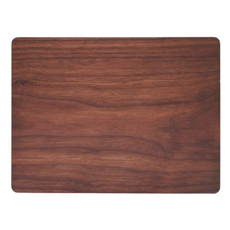 SARO 12 x 16 in. Oblong Wood Print Design Table Mats Brown - Set of 4