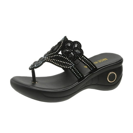 Holiday Savings Deals! Kukoosong Womens Wedge Sandals Womens Thick Sole Shoes Beach Sandals Summer Non-Slip Causal Flip Flops Slippers Sandals Women Black 38
Holiday Savings Deals! Kukoosong Womens Wedge Sandals Womens Thick Sole Shoes Beach Sandals Summer Non-Slip Causal Flip Flops Slippers Sandals Women Black 38