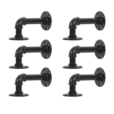 NEX Set of 6 Industrial Rustic DIY Wall Shelves Brackets Pipe Shelf Brackets Black
NEX Set of 6 Industrial Rustic DIY Wall Shelves Brackets Pipe Shelf Brackets Black