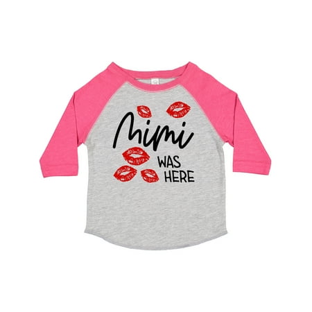 Inktastic Mimi Was Here Red Kisses Gift Toddler Boy or Toddler Girl T-Shirt