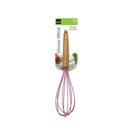 Kole Imports GA017-30 Wood Handle Silicone Whisk - Pack of 30