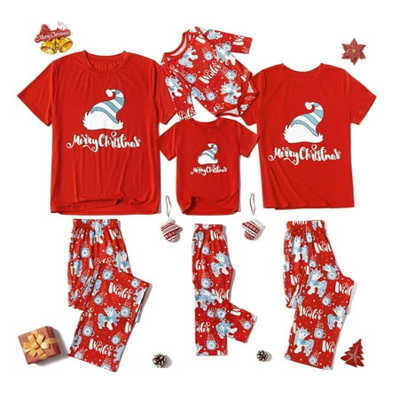 Christmas Family Dress Red Cartoon Unicorns Patterns Short-Sleeves T-Shirt Long Pants Pajama Suit for Father Mother Kid Infant
Christmas Family Dress Red Cartoon Unicorns Patterns Short-Sleeves T-Shirt Long Pants Pajama Suit for Father Mother Kid Infant