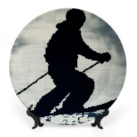 Zhiwo Silhouette Skiing Bone China Decorative Plate Room Decoration Elegant Ceramic Artwork 7x7inch
Zhiwo Silhouette Skiing Bone China Decorative Plate Room Decoration Elegant Ceramic Artwork 7x7inch