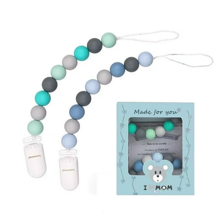 Silicone Pacifier Clip Holder with One Piece Design Pack of 2 Soft Flexible Binky Clips with Texture for Baby Boy and Girl
Silicone Pacifier Clip Holder with One Piece Design Pack of 2 Soft Flexible Binky Clips with Texture for Baby Boy and Girl