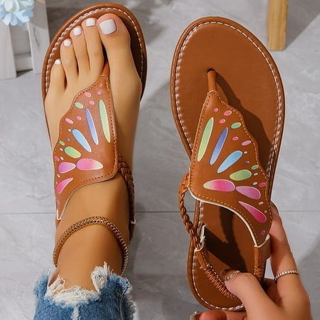 Women s Butterfly Shaped Thong Sandals Elastic Ankle Strap Lightweight Soft Sole Casual Shoes Non-slip Summer Beach Shoes
Women s Butterfly Shaped Thong Sandals Elastic Ankle Strap Lightweight Soft Sole Casual Shoes Non-slip Summer Beach Shoes