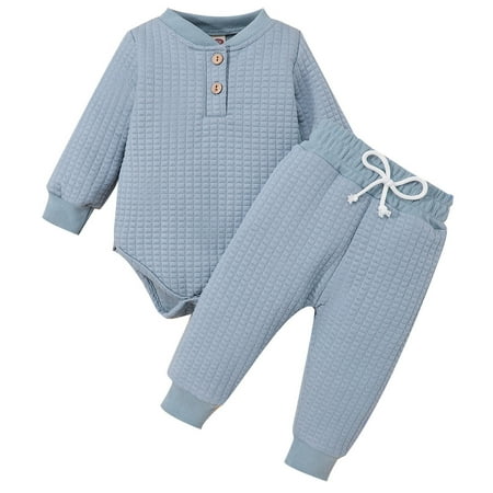 Baby Girls Boys Winter Long Sleeve Solid Thickened Warm Romper Tops Pants 2PCS Outfits Clothes Set First Born Baby Boy Clothes
Baby Girls Boys Winter Long Sleeve Solid Thickened Warm Romper Tops Pants 2PCS Outfits Clothes Set First Born Baby Boy Clothes