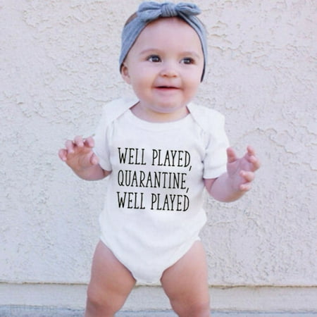 Well Played Quarantine Baby Infant Boys Girls Funny Short Sleeve Romper Playsuit
Well Played Quarantine Baby Infant Boys Girls Funny Short Sleeve Romper Playsuit