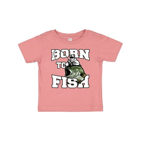 Inktastic Born to Fish Gift Baby Boy or Baby Girl T-Shirt