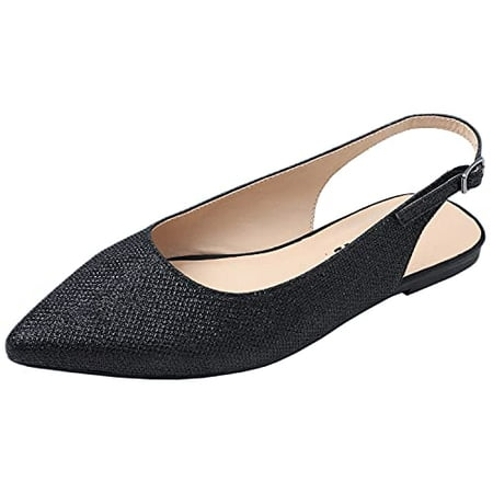 Feversole Pointed Toe Casual Slingback Flat Mules Women s Fashion Buckle Strap Slide Summer Slippers Black Lurex Size 6 M US
Feversole Pointed Toe Casual Slingback Flat Mules Women s Fashion Buckle Strap Slide Summer Slippers Black Lurex Size 6 M US
