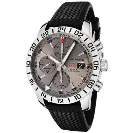Chopard Men's Mille Miglia GMT Auto Chronograph Gray Dial Black Rubber
