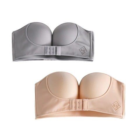 2 Pack Push up Bra with Adjustable Shoudler Gather Strapless Women Front Closure Supportive Seamless Invisible Brassiere
2 Pack Push up Bra with Adjustable Shoudler Gather Strapless Women Front Closure Supportive Seamless Invisible Brassiere