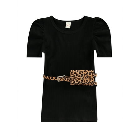 Children Summer Dresses Solid Color Short Sleeve Round Neck Dress with Leopard Pattern Fanny Pack
Children Summer Dresses Solid Color Short Sleeve Round Neck Dress with Leopard Pattern Fanny Pack