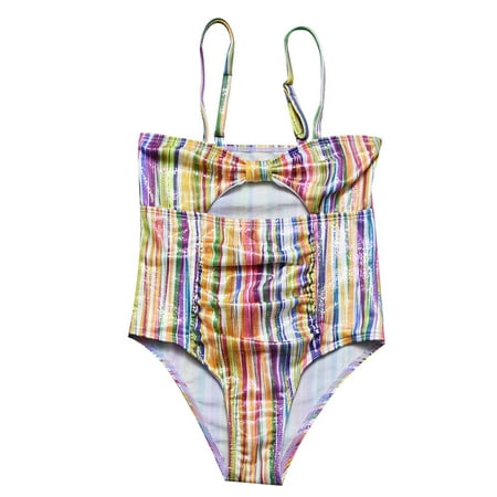 Wmkox8yii Swimsuits For Toddler Girls Kids Swimsuit Multicolor Stripe Print Hollow Out Child One-piece Swimsuit
Wmkox8yii Swimsuits For Toddler Girls Kids Swimsuit Multicolor Stripe Print Hollow Out Child One-piece Swimsuit