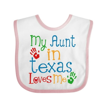 Inktastic My Aunt in Texas Loves Me Gift Baby Boy or Baby Girl Bib