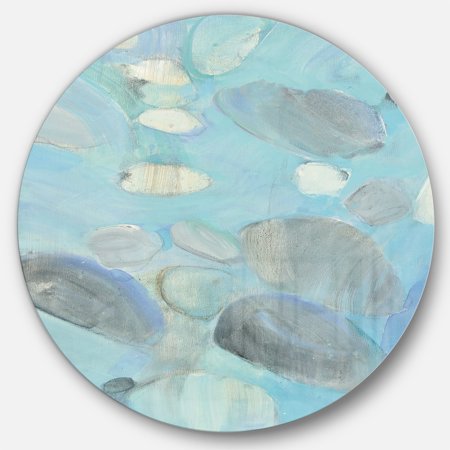 DESIGN ART Designart 'Running Water II' Traditional Metal Circle Wall Art