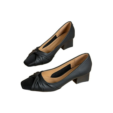 Ritualay Ladies Dress Shoes Mid Heel Pumps Chunky Heels Anti-Slip Comfort Wedding Casual Slip On Black 4
Ritualay Ladies Dress Shoes Mid Heel Pumps Chunky Heels Anti-Slip Comfort Wedding Casual Slip On Black 4
