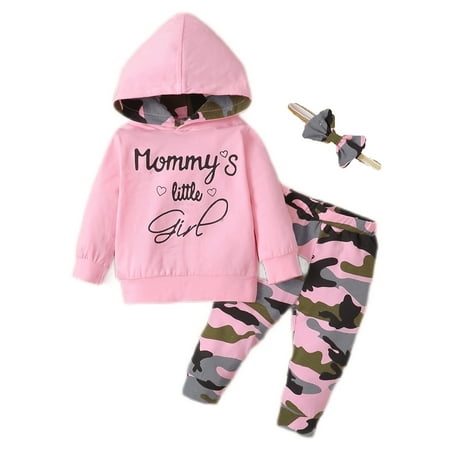 NZRVAWS Newborn Baby Girls Outfits Long Sleeve Letter Print Hoodie Top +Elastic Camouflage Print Pants+Headband 3Pcs Clothes Set 9-12 Months Pink
NZRVAWS Newborn Baby Girls Outfits Long Sleeve Letter Print Hoodie Top +Elastic Camouflage Print Pants+Headband 3Pcs Clothes Set 9-12 Months Pink
