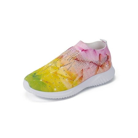 Sanviglor Ladies Sock Sneakers Rhinestone Flats Slip On Walking Shoes Running Lightweight Anti-Slip Casual Shoe Breathable Mesh Colorful 6.5
Sanviglor Ladies Sock Sneakers Rhinestone Flats Slip On Walking Shoes Running Lightweight Anti-Slip Casual Shoe Breathable Mesh Colorful 6.5