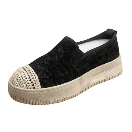Cathalem Ladies Fashion Solid Color Breathable Lace Mesh Round Head Shallow Flat Casual Shoes Black 37
Cathalem Ladies Fashion Solid Color Breathable Lace Mesh Round Head Shallow Flat Casual Shoes Black 37