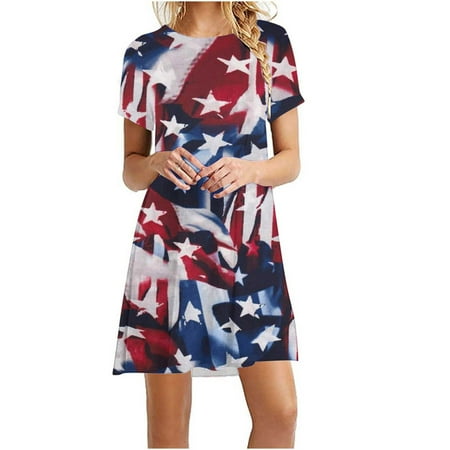 Hvyesh Summer Dresses Women 2023 Casual Loose Fit Midi Dress Stars and Stripes Print Crew Neck Sundresses Short Sleeve Tunic Dresses Navy
Hvyesh Summer Dresses Women 2023 Casual Loose Fit Midi Dress Stars and Stripes Print Crew Neck Sundresses Short Sleeve Tunic Dresses Navy