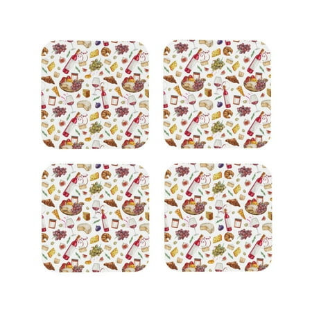 Coasters Set of 4 - Wine Print No.J942 Drink Coasters for Tabletop Protection Leather Coasters for Living Room Decor and Housewarming Gift Square
Coasters Set of 4 - Wine Print No.J942 Drink Coasters for Tabletop Protection Leather Coasters for Living Room Decor and Housewarming Gift Square