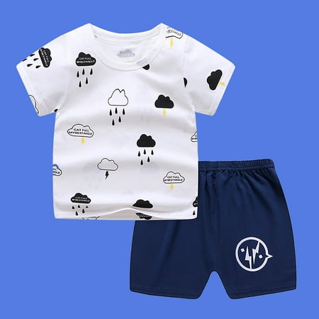 TMOYZQ Children Summer Two Piece Set Casual Round Neck Short Sleeve Black Cartoon Printed T-shirt Tops + Elastic High Waist Shorts Boys Girls Sports Suit Outfits
TMOYZQ Children Summer Two Piece Set Casual Round Neck Short Sleeve Black Cartoon Printed T-shirt Tops + Elastic High Waist Shorts Boys Girls Sports Suit Outfits