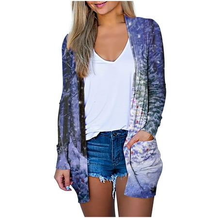Trench Coats for Women Winter Jackets for Women Trendy Woman Long Sleeve T-Shirt Autumn Open Front Christmas Cardigan Loose Outerwear Printing Blouse Coat Pockets Tops Cardigan for Women
Trench Coats for Women Winter Jackets for Women Trendy Woman Long Sleeve T-Shirt Autumn Open Front Christmas Cardigan Loose Outerwear Printing Blouse Coat Pockets Tops Cardigan for Women