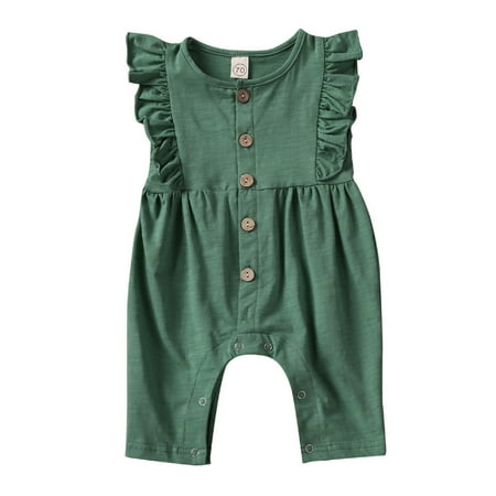 Newborn Infant Baby Girl Romper Clothes Ruffle Sleeveless Solid Button Romper Jumpsuit Outfit
Newborn Infant Baby Girl Romper Clothes Ruffle Sleeveless Solid Button Romper Jumpsuit Outfit