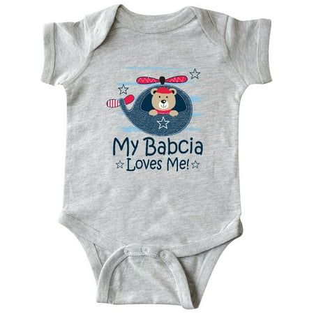 Inktastic My Babcia Loves Me Grandson Gift Baby Boy Bodysuit