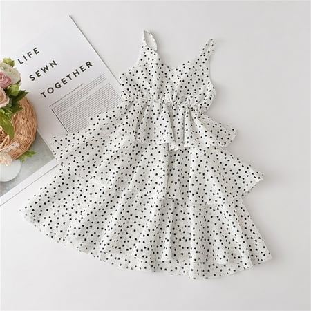 Hunpta Kids Girls Summer Beach Sleeveless V Neck Heart Print Ruffled Polka Dot Slip Layered Party Elegant Princess Dress 1-6 Years
Hunpta Kids Girls Summer Beach Sleeveless V Neck Heart Print Ruffled Polka Dot Slip Layered Party Elegant Princess Dress 1-6 Years