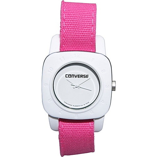 converse 1908 matte white dial white canvas unisex watch