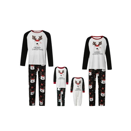 Gwiyeopda Christmas Family Matching Pajamas Long Sleeve Round Neck Raglan Tops + Elk Print Pants 2PCS Sets
Gwiyeopda Christmas Family Matching Pajamas Long Sleeve Round Neck Raglan Tops + Elk Print Pants 2PCS Sets