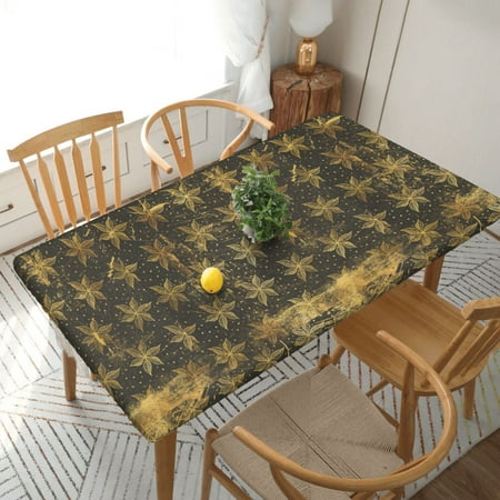Home Deluxe Tablecloth Ethnic Boho Pattern Golden Waterproof Elastic Rim Edged Table Cover- For Christmas Parties And Picnics 5ft
Home Deluxe Tablecloth Ethnic Boho Pattern Golden Waterproof Elastic Rim Edged Table Cover- For Christmas Parties And Picnics 5ft